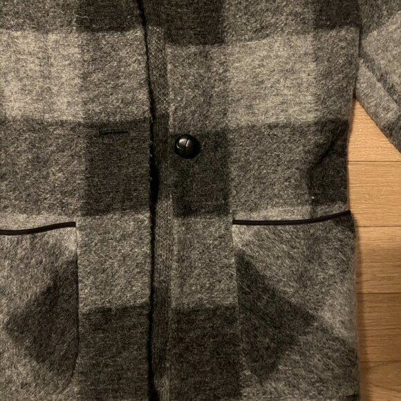 Grey Plaid Aritzia Neelam Wool Jacket Size XS - Picture 3 of 5